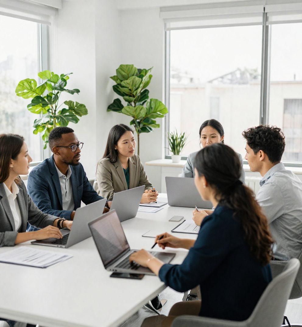 Margo Hunts recruiters reviewing candidates with a hiring team