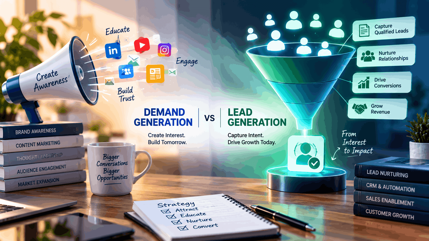 Demand Generation vs Lead Generation: A Complete B2B Marketing Guide