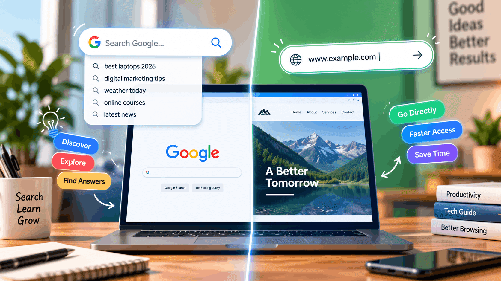 Search Google or Type a URL: Which One Should You Use?